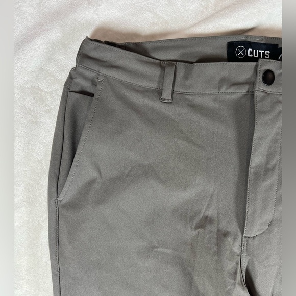Cuts Clothing Large AO Joggers Gray Chinos Flat Front Lightweight Pants - Picture 5 of 6